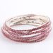 Ladies' 11 Color Diamond Studded Elastic Bracelet, Colored Zircon Rhinestone 10 Claw Chain Bracelet Set_ipsvogv.com