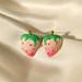 Women’s Jewelry Set Fashion Personality Color Oil Drop Strawberry Earrings Female Light Luxury Temperament Gold Plated Stainless Steel Earrings_ipsvogv.com
