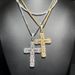 New Zircon Cross Pendant Hip Hop Fashion Trend Men's Necklace_ipsvogv.com