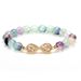 Crystal Set Zircon 8mm Colored Fluorite Sweet And Luxury Women's Bracelet Friend Gift_ipsvogv.com