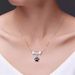 Love Necklace For Women, Fashionable Drop Glue Bone, Cute Dog Paw, Black Silver Jewelry Pendant_ipsvogv.com