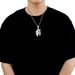 Unisex New Cartoon Rabbit Pendant Hip Hop Personality Trend Men's Micro Inlaid T Square Zircon Hip Hop Necklace_ipsvogv.com