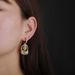 Inlaid Zircon Microphone Microphone Headphones Hip Hop Earrings National Trend Gold Earrings_ipsvogv.com