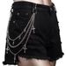 Fashionable Size Cross Pendant, Hip-hop Trend Circle, Geometric Three-layer Metal Pants Chain, Street Gender Free Style_ipsvogv.com
