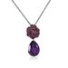 Rose Tears Flower Pendant Natural Amethyst Gemstone Necklace Female Silver Clavicle Chain Temperament Light Luxury Necklace_ipsvogv.com