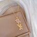 【 】 Tulip Light Luxury Charm Gorgeous Full Diamond Necklace Women's Versatile Clavicle Titanium Steel Chain_ipsvogv.com