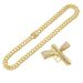 Hip hop exaggerated and cool diamond studded gun necklace pendant full of diamonds Cuban chain trendsetter niche_ipsvogv.com