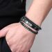 Men's Jewelry Punk Denim Accessories Five Pointed Star Chain Cowhide Men's Trendy Bracelet_ipsvogv.com
