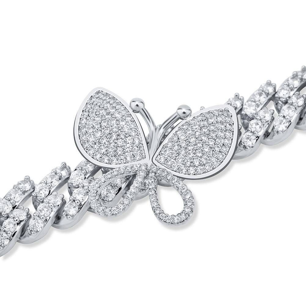Men And Women's Jewelry 12mm Hip Hop Butterfly Cuban Chain Full Of Diamonds With Rota Table Butterfly Necklace Jewelry_ipsvogv.com