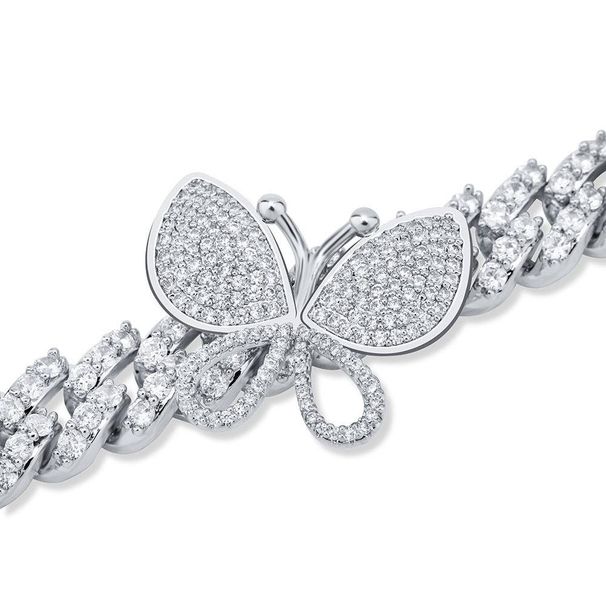 Men And Women's Jewelry 12mm Hip Hop Butterfly Cuban Chain Full Of Diamonds With Rota Table Butterfly Necklace Jewelry_ipsvogv.com