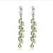 Light Luxury Fashion Natural Peridot Earrings Earrings Design Sense S925 Silver Inlaid Natural Gemstone Earrings Earrings_ipsvogv.com