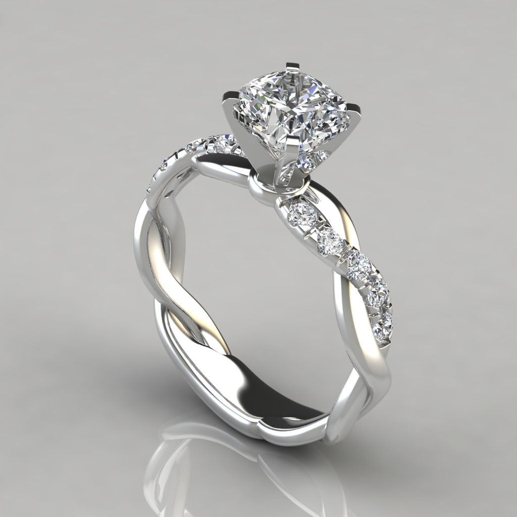Sanjie's New Rose Gold Plated Two Tone Princess Square Diamond Engagement Ring_ipsvogv.com