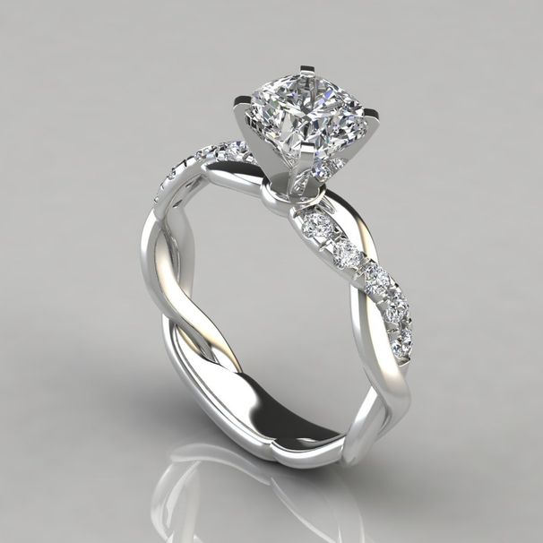 Sanjie's New Rose Gold Plated Two Tone Princess Square Diamond Engagement Ring_ipsvogv.com