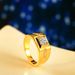 Jewelry Alloy Silver Plated Diamond Inlaid Men's Domineering Trendy Wedding Ring, Birthday Gift_ipsvogv.com
