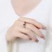 Baolai Xing Live Jewelry Red Diamond Bow Women's High Grade Feeling Index Finger Ring Non Fading Handpiece_ipsvogv.com