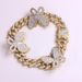12mm Wide Butterfly Cuban Chain Anklet Exquisite Micro Inlay Light Luxury Hip Hop Fashion Jewelry Anklet_ipsvogv.com