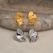 Unisex Spring And Summer INS Retro Gold Plated Titanium Steel Irregular Wing Fold Earrings_ipsvogv.com