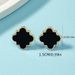 A Pair Of Enamel Lucky Clover Studs Delicate And Elegant Earrings For A PROM Party Lady's Accessory_ipsvogv.com