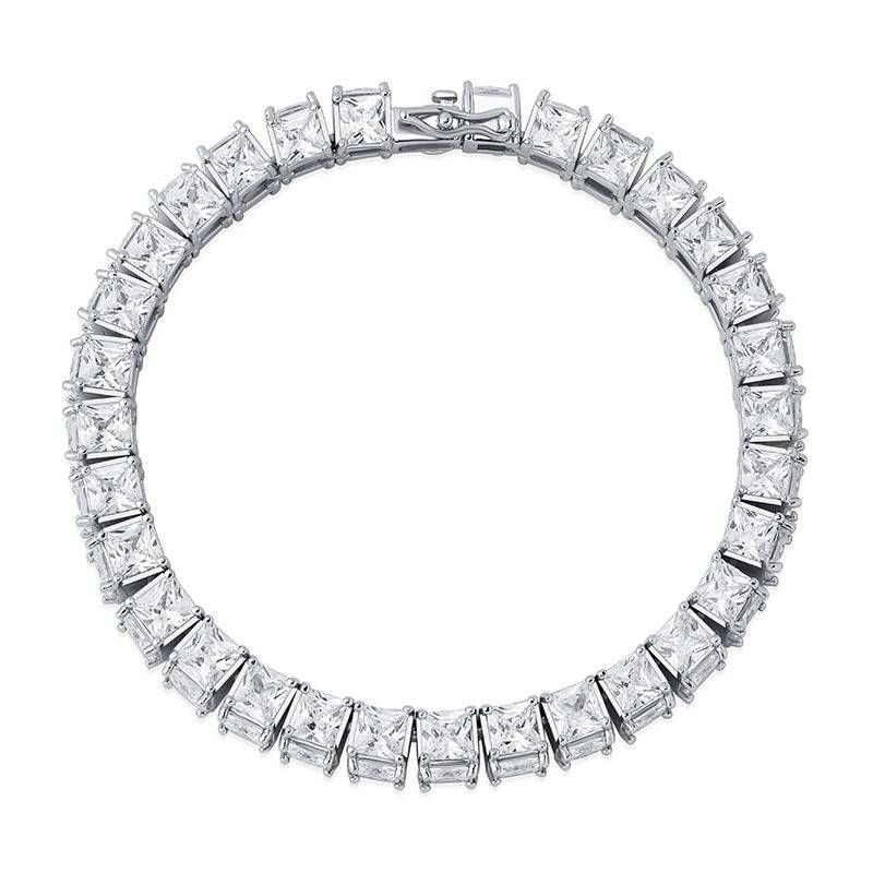 Three Sided Square Zircon Men And Women Bracelet Full Of Zircon Hip Hop Tennis Chain Tennis Bracelet_ipsvogv.com