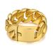 Stainless Cuban Thick Hip Hop Trendy Men's Motorcycle Bold Electroplated Gold Titanium Steel Bracelet_ipsvogv.com