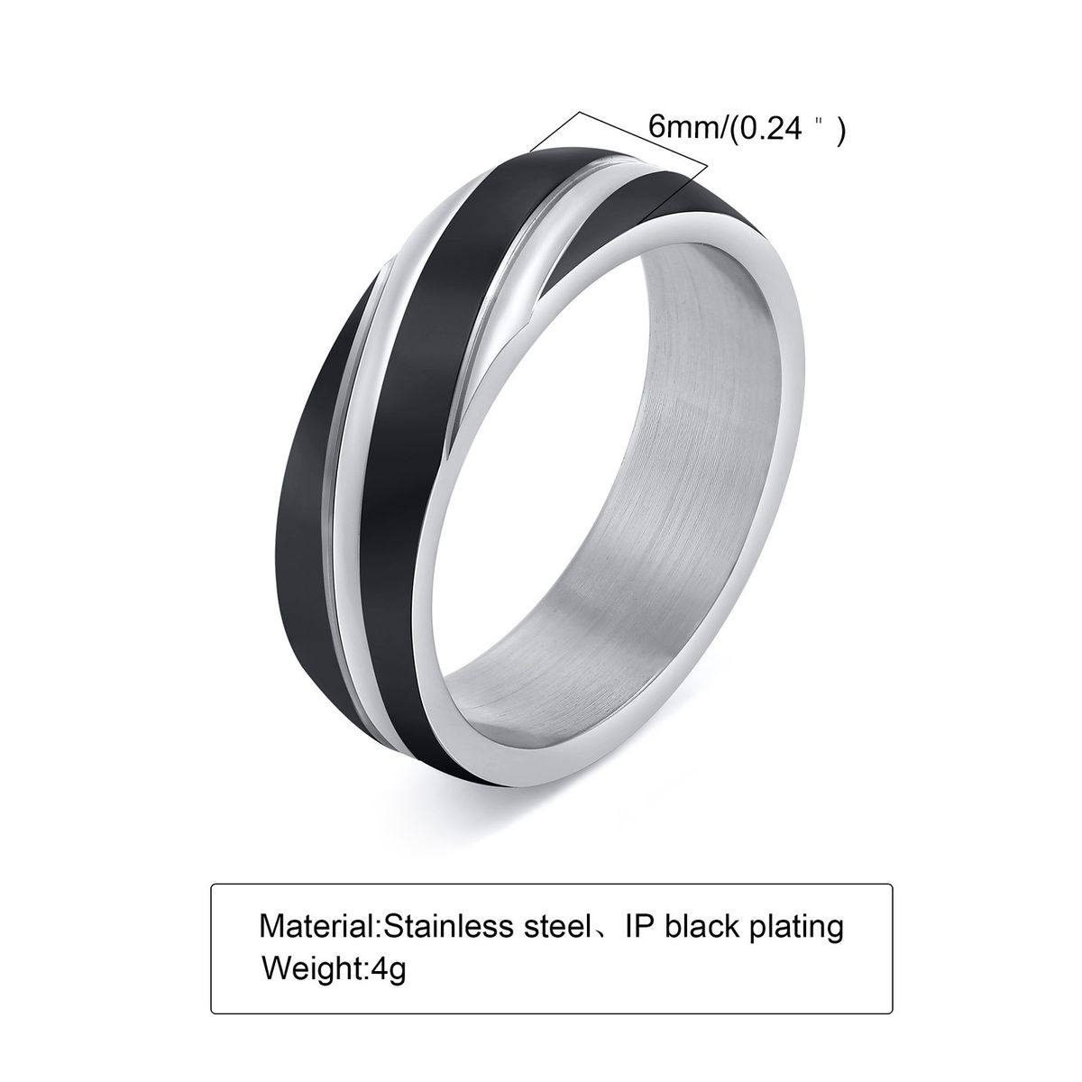 Men's Jewelry Rings Titanium Steel Ring Stainless Steel Simple Style Twill Men's Ring Spring Water Jewelry_ipsvogv.com
