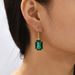 Women's Summer Niche Simple Ladies Earrings Square Color Zircon Earrings High End Earrings_ipsvogv.com