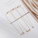 Fashionable And Personalized Gold Dot Diamond Gemini Constellation Pattern 3-piece Set New Necklace Accessories_ipsvogv.com