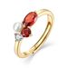 Delicate S925 sterling silver freshwater pearl pomegranate red open ring_ipsvogv.com