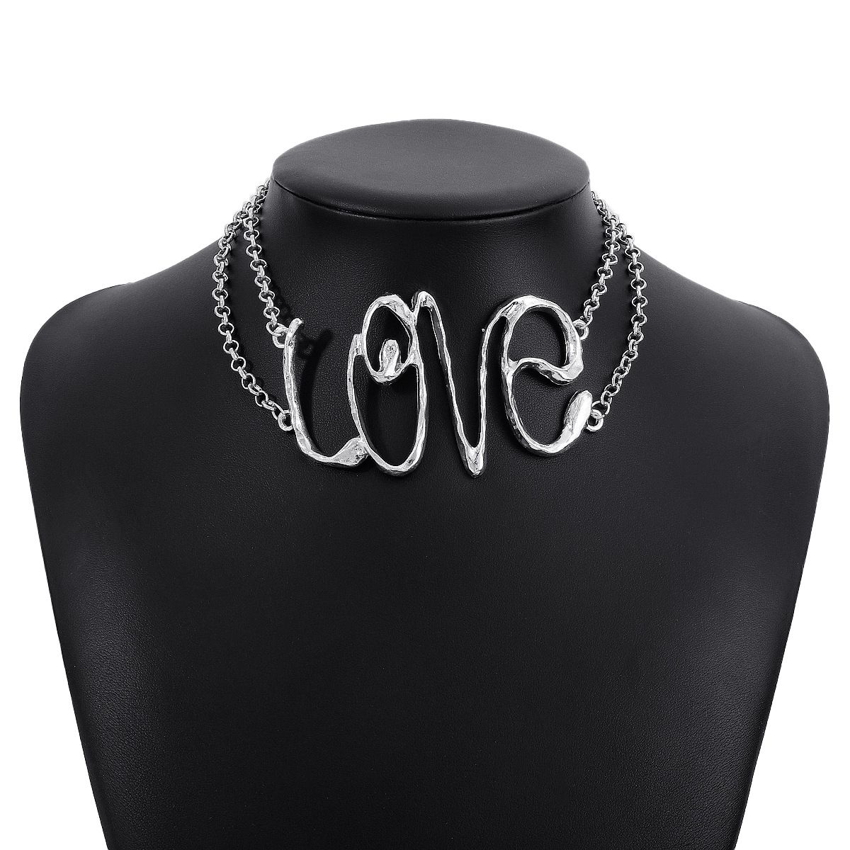 N10811 Jewelry ZA Exaggerated Letter Cool Sasa Neckchain Fashionable and Elegant Hip Hop Style Necklace_ipsvogv.com