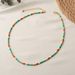 Colorful Natural Stone Bead Bohemian Ethnic Style Layered Necklace, Fashionable And Versatile Collarbone Chain For Women_ipsvogv.com