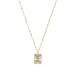 Women's Jewelry Luxury Small Square Colored Zirconium Necklace Rock Sugar Square Brick Fine Titanium Steel Plated K Real Gold Necklace Clavicle Chain_ipsvogv.com