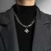 Wid W Letter Cuba Collar Double Layered Layered Necklace Wome's Tredy Istagram Hip Hop T-shirt Chai Accessories_ipsvogv.com