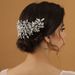 Bridal Hair Comb Headdress Rhinestone Braided Hair Comb Hair Accessories Photo Travel Photography Hair Bun Pearl Shape Hair Accessories_ipsvogv.com