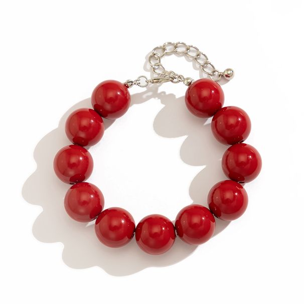 Acrylic Bead Necklace Female, European And American Trendy Fashion Personality Internet Celebrity Summer Travel Vacation With Collarbone Chain_ipsvogv.com