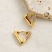 Women’s Jewelry Set Fashion NewGold Inlaid Triangular Asymmetrical Earrings Fashionable Women's Versatile Small Earrings_ipsvogv.com