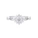 Snow Fairy Pure Silver Mosang Stone Diamond Plated Closed Proposal Wedding Girl Ring_ipsvogv.com