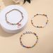 Candy Colored Ethnic Style Seven Color Soft Pottery Temperament Rice Bead LOVE Love Rainbow Pendant Three Piece Bracelet_ipsvogv.com