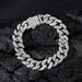 Hip Hop 13mm Spring Clasp Cuban Bracelet Alloy Full Diamond Thick Style Unisex Jewelry_ipsvogv.com