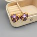 Small group love enamel exaggerated earrings, high-end feeling, light luxury, personalized earrings and silver needles_ipsvogv.com