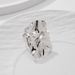 Design Sense Geometric Square Pleated Female Hip-hop Ins Style Metal Index Finger Ring Ring_ipsvogv.com