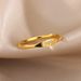 1 Piece Simple Style Number Stainless Steel Inlaid Gold Rings_ipsvogv.com