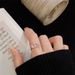 Star Pink Super Sparkling Diamond Inlaid Zircon Open Ring, Light Luxury Bow, Niche Design, Fairy Tale Girl Heart Ring_ipsvogv.com