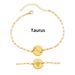 Unisex Jewelry Fashion New Real Gold 12 Constellations Stainless Steel Real Gold Diamond Color Preserving Unisex Thin Bracelet_ipsvogv.com