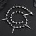 Sweet Cool Exaggerated Round Bead Chain Cone Rivet Clavicle Chain Collar Necklace Men's and Women's Accessories High end_ipsvogv.com