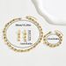 Feng Women's Necklace Earrings Set Simple U-shaped Horseshoe Buckle Splicing Bracelet Jewelry_ipsvogv.com