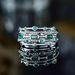Cao Shi Multi Layer Green Diamond Set Korean Edition Fashion Women's Ring_ipsvogv.com