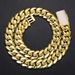 Men's Jewelry Hip Hop New Style 5 Sizes And Widths Real Gold Electroplated Copper Large Cuban Chain Inlaid With Zircon Buckle Necklace_ipsvogv.com