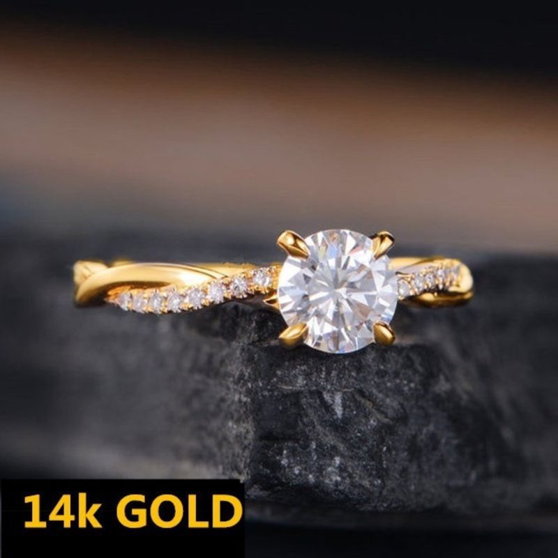 Shuosbai Elegant Women Full Rhinestone Inlaid Cubic Zirconia Finger Ring Wedding Jewelry_ipsvogv.com