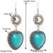 New Turquoise In Large Small Sizes, Featuring A Heart Shaped With Ancient Charm And Ethnic Style Earrings_ipsvogv.com