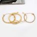 Personality Spiral Fried Dough Twists Metal Simple Rhinestone Versatile Chain Bracelet Women Set_ipsvogv.com